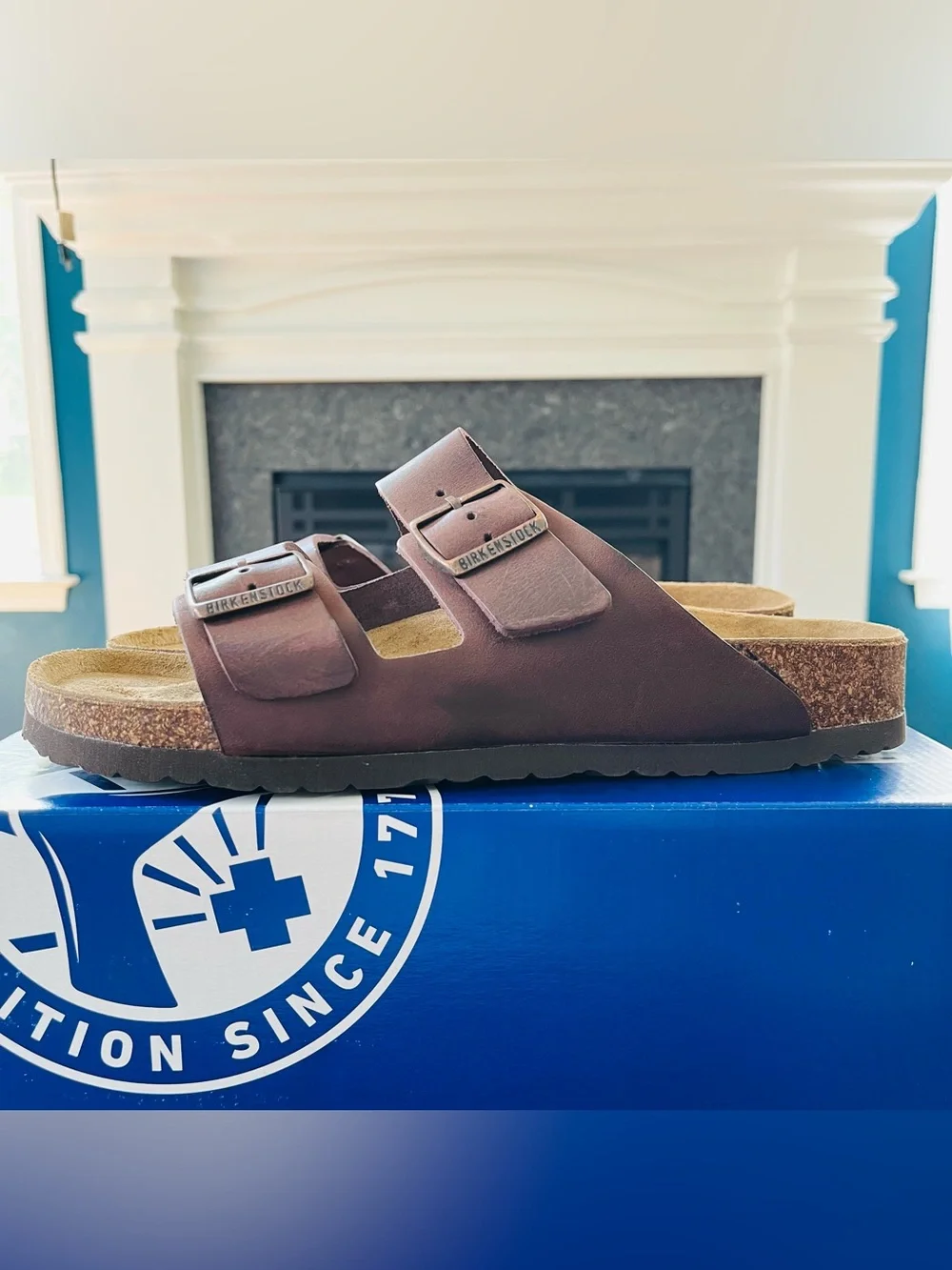 Sz 42 Birkenstock Arizona BS Oiled Leather Soft Footbed Habana Regular US 9 Men